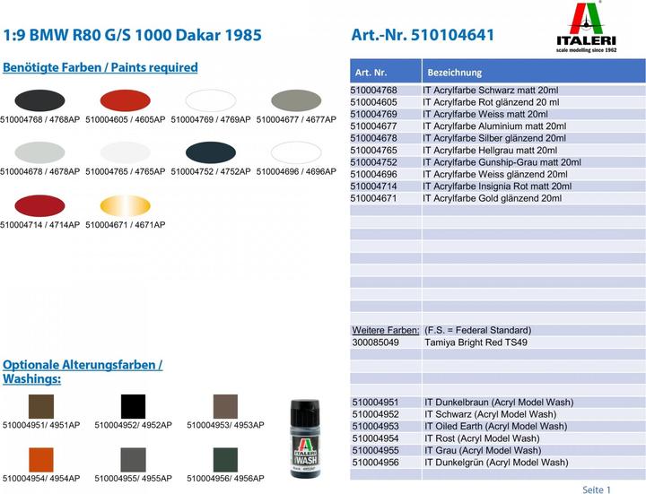 Produktbild 1:9 BMW R80 G/S 1000 Dakar 1985