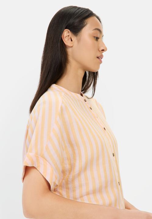 Immagine prodotto Camel Active Gestreifte Bluse aus Leinen-Lyocell-Mix (L)