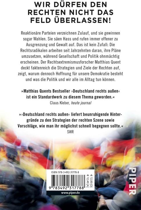 Produktbild Deutschland rechts aussen (Deutsch, Matthias Quent, 2021)
