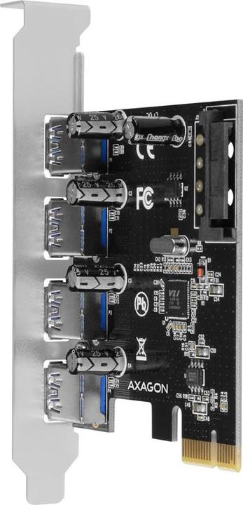 Image du produit Axagon PCEU-430VL Contrôleur PCIe 4x port USB 3.2 GEN 1, UASP, chipset VIA