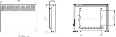 Actual product image AEG Haustechnik WKL 1505, 1500 W wall convector for approx. 18 m², with plug (1500 W)