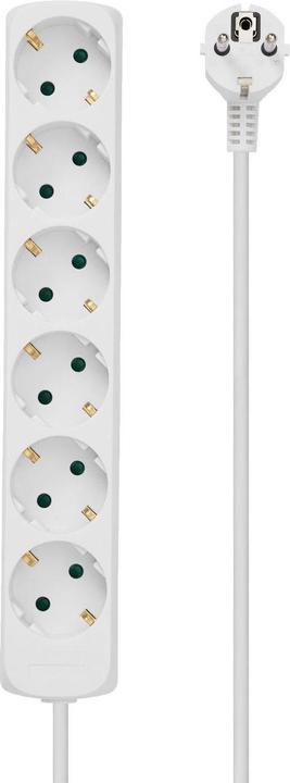 Produktbild MicroConnect 6-way Schuko Socket 5M White (6 x, CEE 7/3, 5 m)