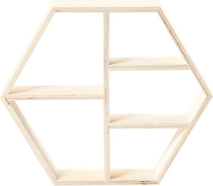 Productafbeelding Creativ Company Houten plank 6-hoek (25 x 28,5 cm)