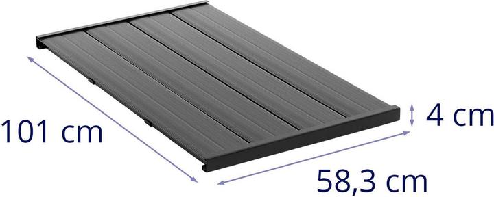 Produktbild Uniprodo Gartendusche Bodenplatte - 101 x 58.3 x 4 cm Bodenelement für Solardusche