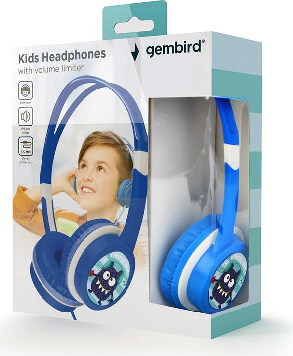 Produktbild Gembird Kopfhörer für Kinder Lautstärkeregler Blau