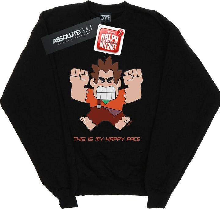 Disney Wreck It Ralph Happy Face Sweatshirt (XXL)