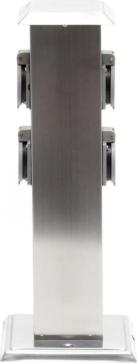 Produktbild Wiltec 4-fach Aussensteckdose Steckdosensäule Edelstahl Outdoor Aussen IP44