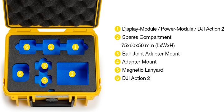 Actual product image B+W Transport case black for DJI Action 2 Power Combo THE case for your DJI Action 2 Power Combo o (Camera shoulder bag, 2.30 l)