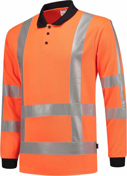 Image du produit Tricorp 203005FluororangeXS Poloshirt RWS Birdseye Lange Mouw (XS)