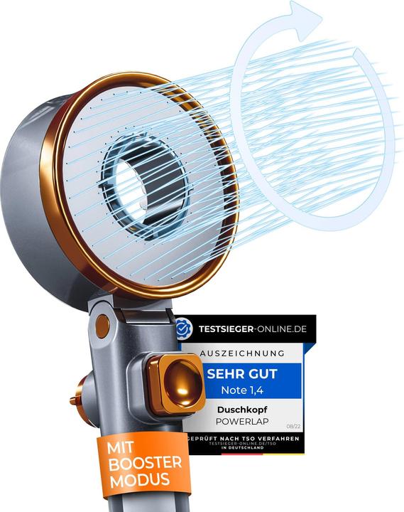 Produktbild Powerlap Duschkopf mit Filter (3 Strahlarten)