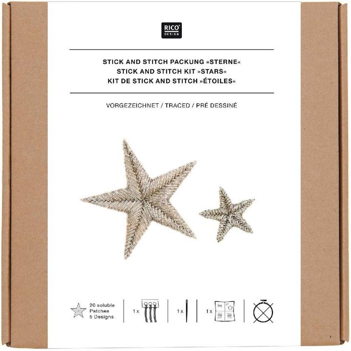 Produktbild Rico Design Stick and Stitch Packung Sterne.100195
