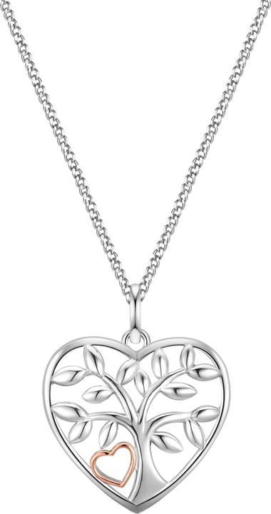 Immagine prodotto Glanzstücke München Catena da donna con albero della vita in argento/oro rosa da 40,0 cm + 5,0 cm di estensione - 33940 (Argento, 40 - 45 cm)