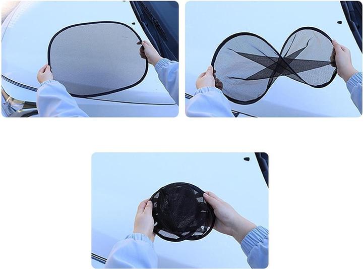 Produktbild ASMI 2 Stück Universelle Auto-Sonnenschutz Schwarz