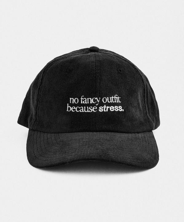 Actual product image Plakativ «No Fancy Outfit» Courdroy Cap Black
