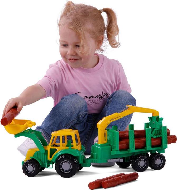 Produktbild Polesie Cavallino Junior Traktor mit Krananhänger und Holz, 46c