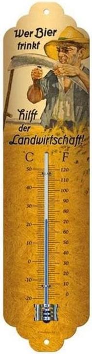 Actual product image Nostalgic-Art Merchandising Thermometer Who Drinks Beer 65 x 280 mm