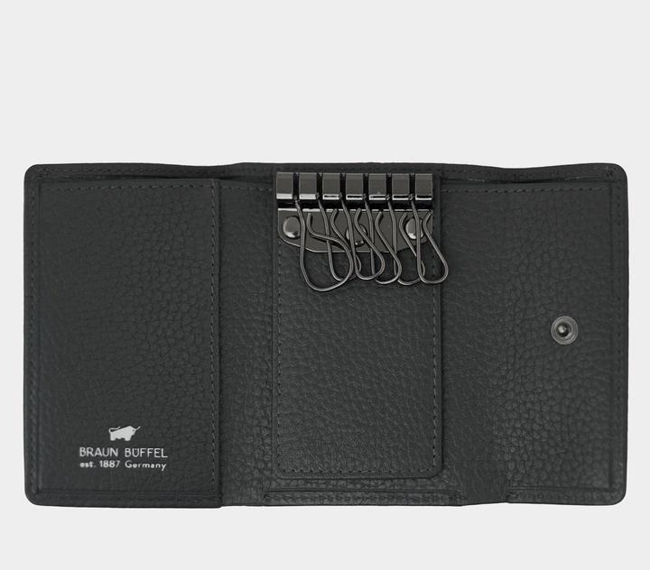 Actual product image Braun Büffel Theo leather key case 10 cm