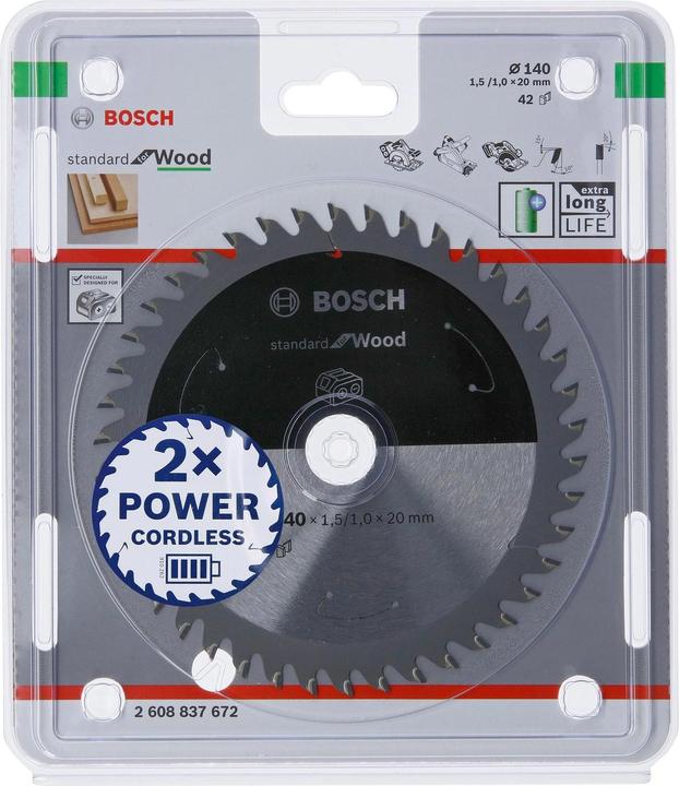 Produktbild Bosch Professional Zubehör PRO Wood cordless Kreissägeblatt, 140 x 1,5 x 20 mm