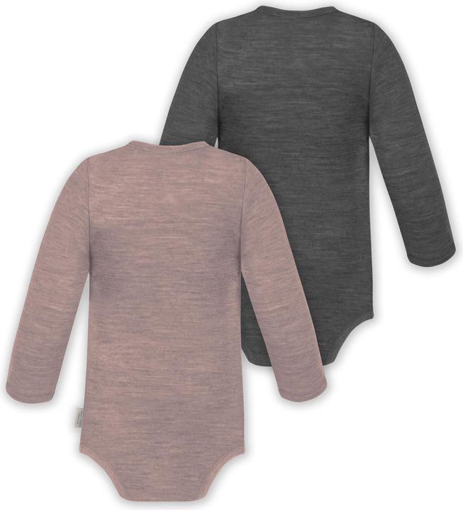 Immagine prodotto Normani Set di 2 tutine avvolgenti unisex per bambini a maniche lunghe in lana merino - 9351 (80)