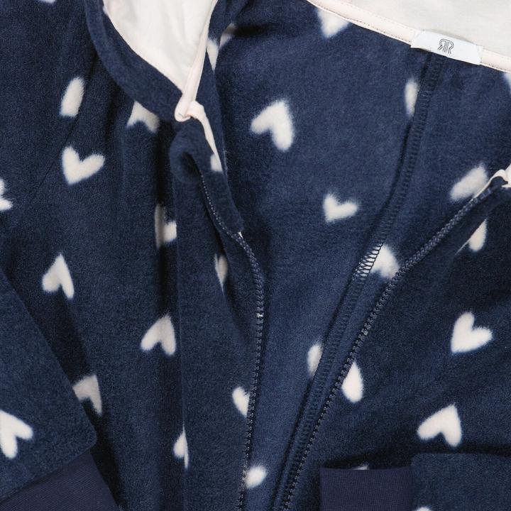 Actual product image La Redoute Collections Fleece overall with heart pattern and hood (110)
