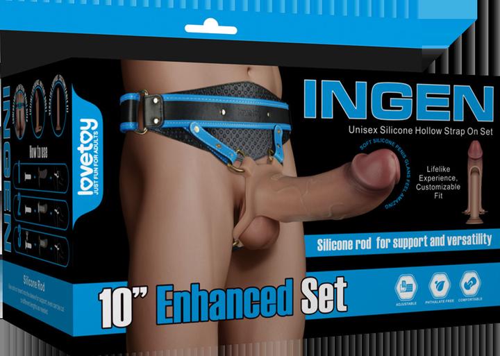 Lovetoy Ingen 25,5 cm - Verbessertes Set XS/S/M - Nude