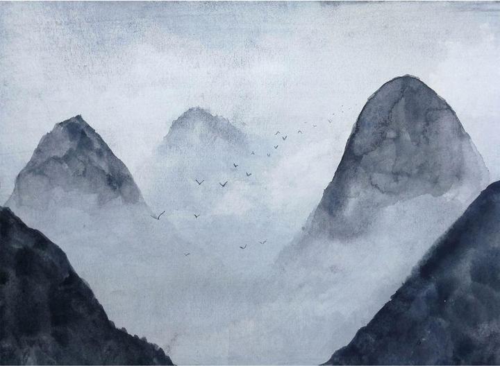 Livingwalls Designwalls Misty Rocks Berge (350 x 255 cm)