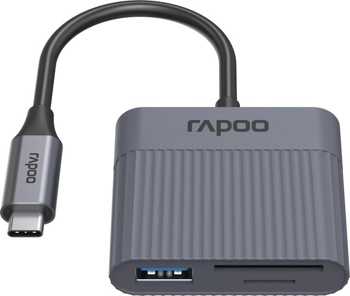 Rapoo 3-in-1 USB-C card reader UCR-3011, grey (00226497) (USB-C 3.2 Gen 1)