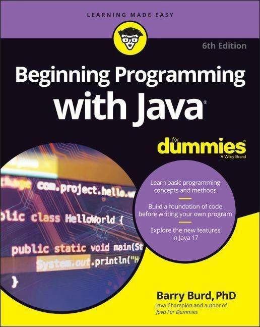 Produktbild Beginning Programming with Java For Dummies (Englisch, Barry Burd, 2021)