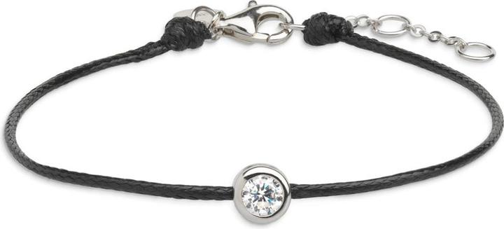 Xenox Silver Circle Armband (18.50 cm, Silber 925, Leder)