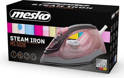 Produktbild Mesko MS 5028 Bügeleisen Trocken- & Dampfbügeleisen Keramik-Bügelsohle (2600 W, 60 g/min)