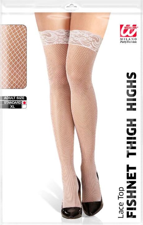 Actual product image Widmann Halterlose Netzstrümpfe mit Spitzen (One size)