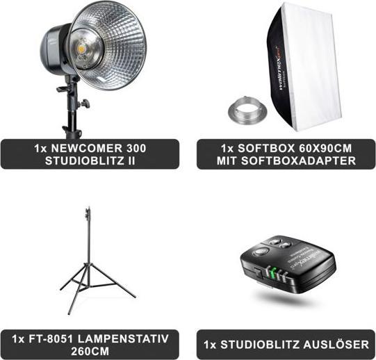 Immagine prodotto Walimex pro Newcomer 300 II Set Singolo (300 W, Set)