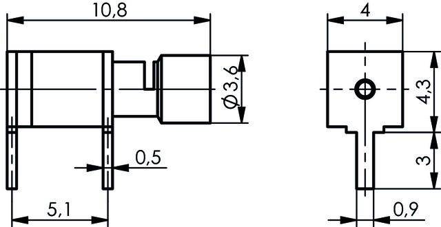 Produktbild Telegärtner Kabeldirektanschluss Leiterplattensockel, gewinkelt H01000A0201 1 St. (Antennenkabel)
