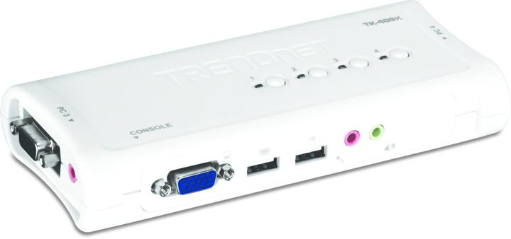 Immagine prodotto Trendnet Kit KVM TK-409K a 4 porte USB con audio