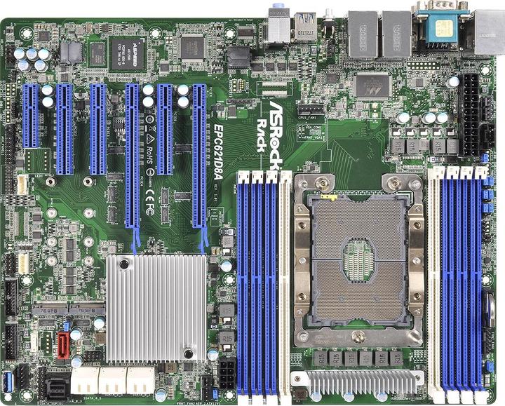 Produktbild AsRock EPC621D8A Server-/Workstation-Motherboard LGA 3647 (Socket P) ATX Intel® C621 (Socket P, Intel C621, ATX)