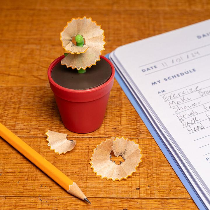 Actual product image Kikkerland Flower Pot Pencil Sharpener