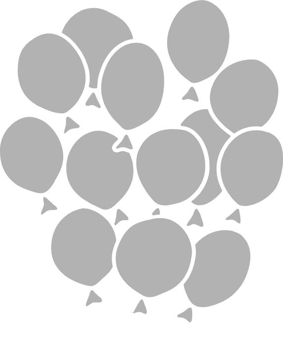 Produktbild Craft Emotions Schablone "Ballontraube" A6