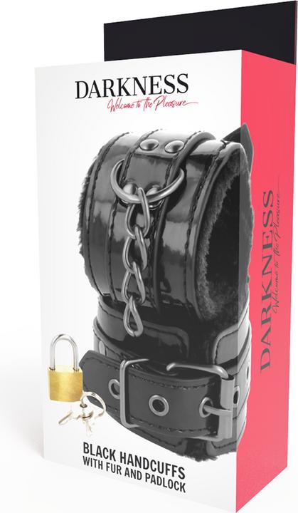 Actual product image Darkness Lined handcuffs with lock
