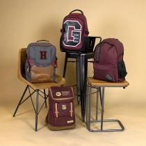 Actual product image backpack casual, dark red