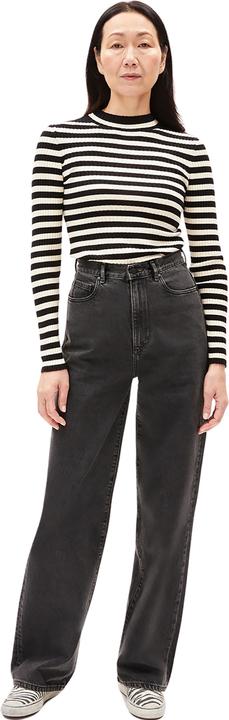 Armedangels Alaania Pullover Stand-Up Collar Black/Oatmilk