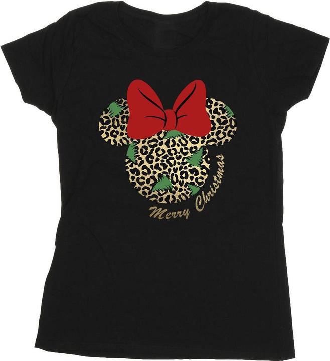 Disney Minnie Mouse Leopard Christmas TShirt (S)