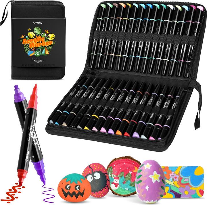 Ohuhu Marchio acrilico (30 pezzi) (Multicolore, 30 x)