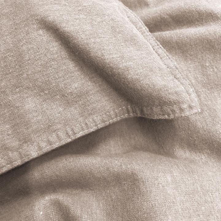 Produktbild H.G. Hahn-Haustextilien Hahn Flanell Bettwäsche Stone-Washed (Bettwäsche Set, 135x200 cm + 80x80 cm)