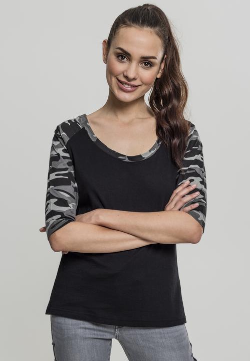 Immagine prodotto Urban Classics Tee Raglan 3/4 da donna a contrasto (XS)