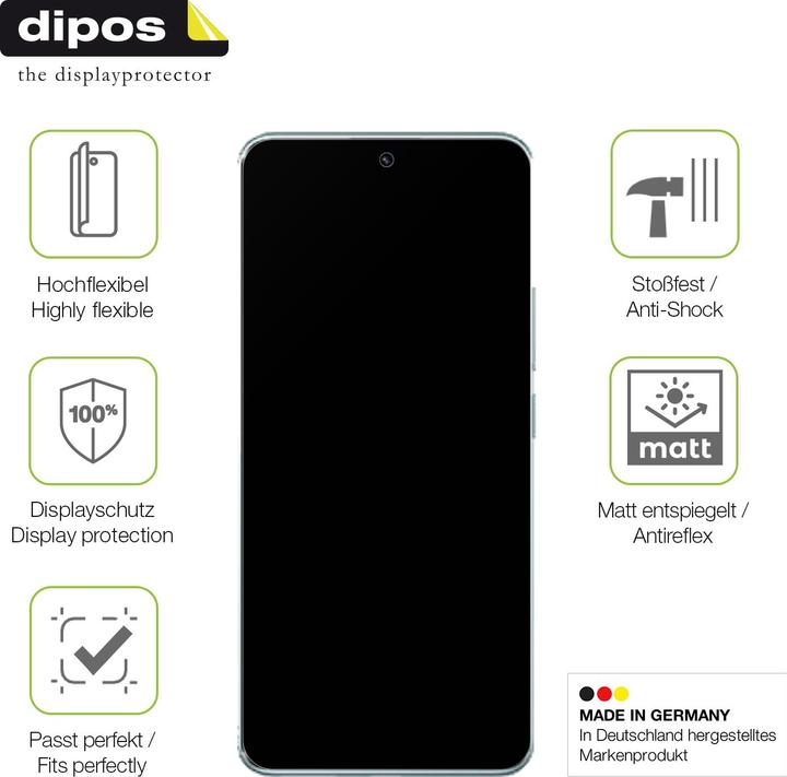Immagine prodotto Dipos Full-Cover Pellicola Protettiva opaco (1 Pezzo/i, Xiaomi Redmi Note 14 Pro+ 5G)