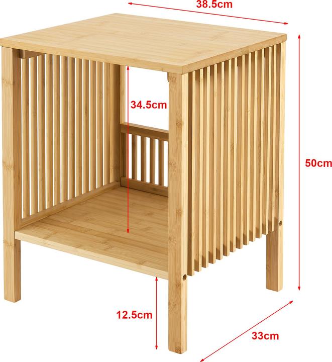 Actual product image En.Casa Side table Varde 50x39x33 cm set of 2 natural bamboo