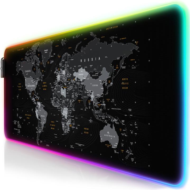Produktbild Titanwolf RGB Gaming Mauspad, Mausmatte XL 800 x 300mm verbessert Präzision & Geschwindigkeit, Global