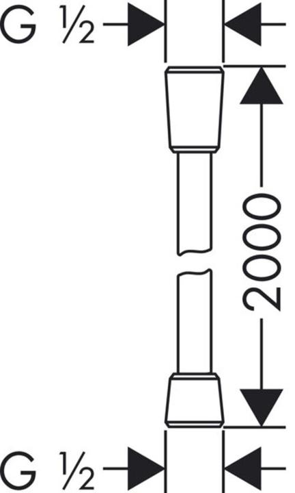 Produktbild hansgrohe Brauseschlauch AXOR 2000mm chrom (200 cm)