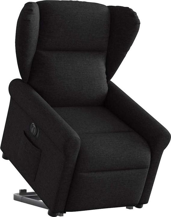 VidaXL Elektrischer Massagesessel mit Aufstehhilfe Schwarz Stoff