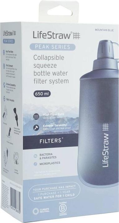 Image du produit LifeStraw Bouteille Peak Squeeze 650ml (bleu) (0.65 l)